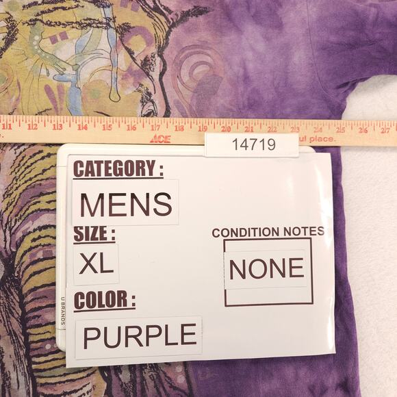 The Mountain Elephant Short Sleeve Crew Neck Graphic T Shirt Mens Size XL Pruple - Picture 8 of 10